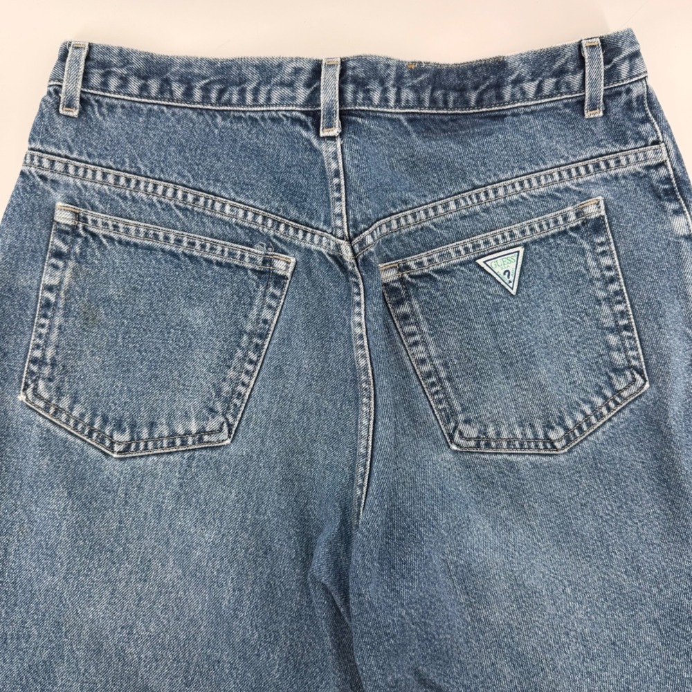 Vintage Guess Y2K Jeans Mens 34 Blue Denim Tapered Leg High Rise Made in USA 90s